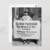 Suffragette voor Alice Paul, 1917 Briefkaart (Voorkant / Achterkant)