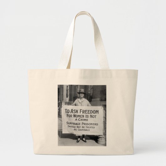 Suffragette voor Alice Paul, 1917 Grote Tote Bag (Voorkant)