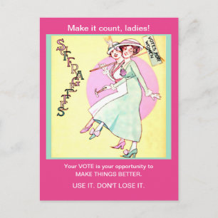  Suffragette vrouwen Stemmen  veranderd Briefkaart