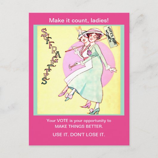  Suffragette vrouwen Stemmen  veranderd Briefkaart (Voorkant)