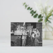 Suffragettes en hun Mannen, 1913 Briefkaart (Staand voorkant)