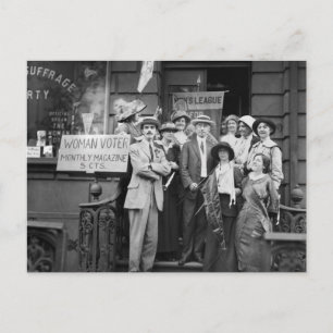 Suffragettes en hun Mannen, 1913 Briefkaart