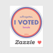 Suffragettes Ik heb één Sticker gestemd (Vel)