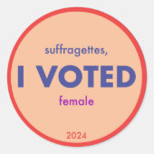 Suffragettes Ik heb gestemd Sticker Blad (Voorkant)