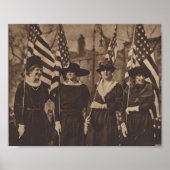 Suffragettes in optocht poster (Voorkant)
