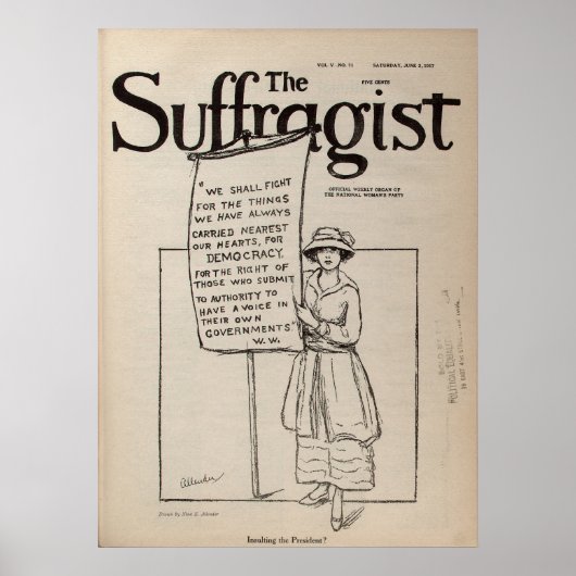 Suffragistische rechten van vrouwen2 juni 1917 poster (Voorkant)