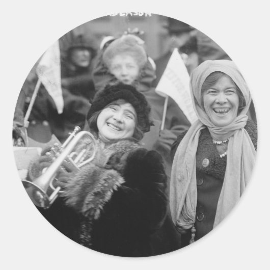 Suffragists Roos Sanderman en Elizabeth Freeman Ronde Sticker (Voorkant)
