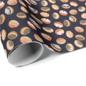 Sufganiyot Donuts:  Chanoeka-patroon Cadeaupapier (Rol Hoek)