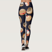 Sufganiyot Donuts: Chanoeka-patroon Leggings (Achterkant)