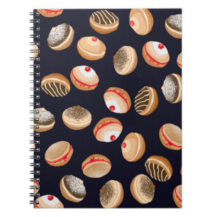 Sufganiyot Donuts: Chanoeka-patroon Notitieboek