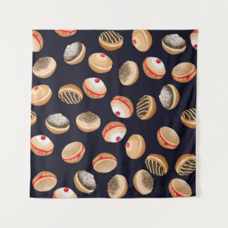 Sufganiyot Donuts:  Chanoeka-patroon Wandkleed