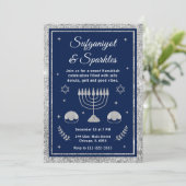 Sufganiyot & Sparkles Hanukka-feest Kaart (Staand voorkant)