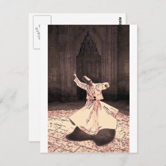 sufi meester in trance briefkaart (Voorkant / Achterkant)