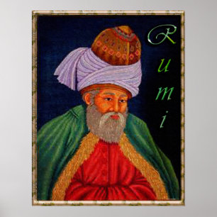 Sufi Mystic Portrait of Mevlana - Rumi Poster