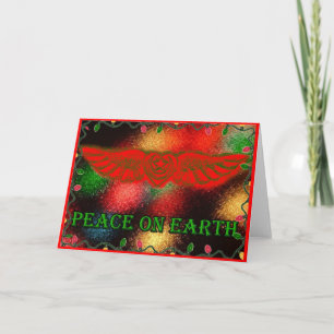 Sufi Winged Heart Peace on Earth Card Feestdagen Kaart