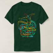 Sufism Islamic Arabic Calligraphy Art Sufi Whirlin T-shirt (Design voorkant)
