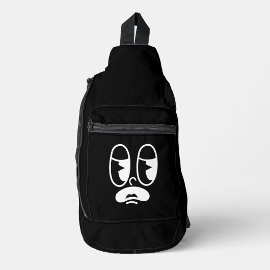 Sufkop Glitch Gezicht Sling Bag (Voorkant)