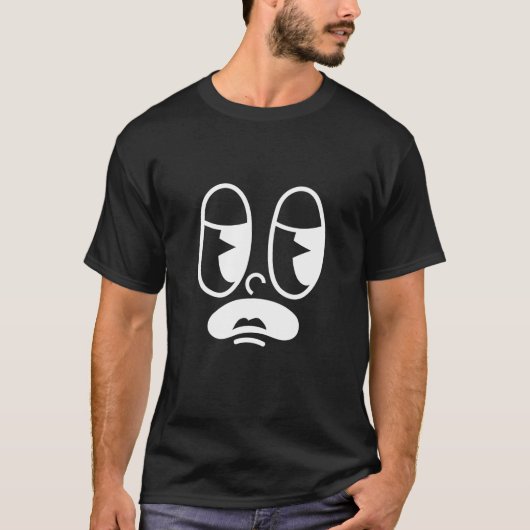 Sufterige Glitch Gezicht T-shirt (Voorkant)