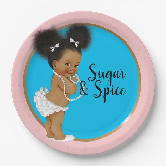 Sugar and Spice Baby shower Bord (Voorkant)