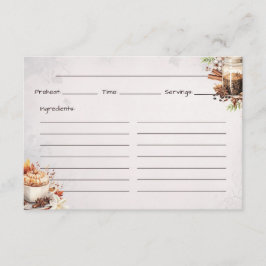 Sugar and Spice Basic Recept Kaart