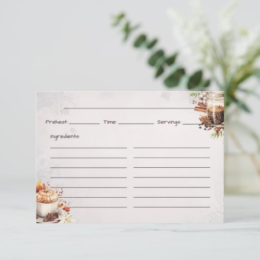 Sugar and Spice Basic Recept Kaart (Staand voorkant)