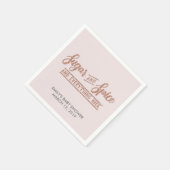 Sugar and Spice Roos Gold Glitter Baby shower Servetten (Hoek)