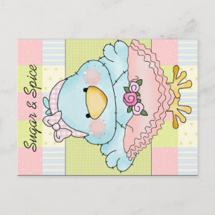Sugar and Spice Schattigee Baby Girl Shower Uitnodiging Briefkaart