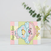 Sugar and Spice Schattigee Baby Girl Shower Uitnodiging Briefkaart (Staand voorkant)