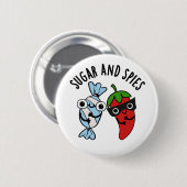 Sugar and Spies Grappig eten woordspeling Ronde Button 5,7 Cm (Voorkant /achterkant)
