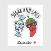 Sugar and Spies Grappig eten woordspeling Sticker (Vel)