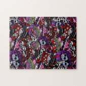 Sugar Art Skulls Day of the Dead Doodles Pattern Legpuzzel (Horizontaal)