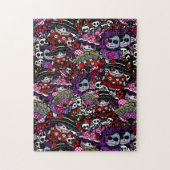 Sugar Art Skulls Day of the Dead Doodles Pattern Legpuzzel (Verticaal)