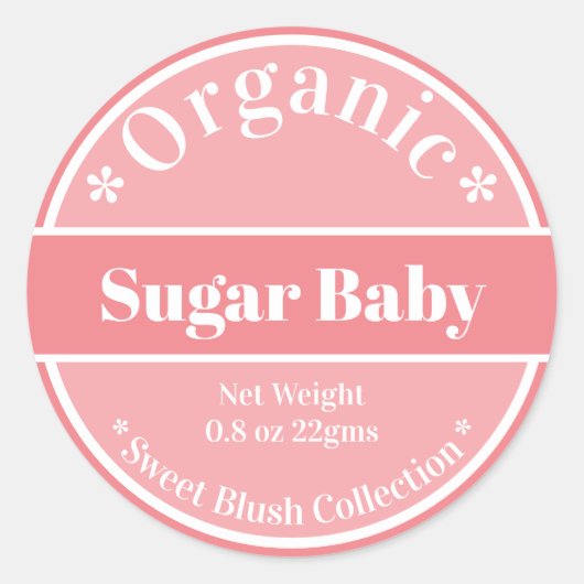 Sugar Baby Roze Zoete Doe-Het-Zelf Balm Label Coll (Voorkant)