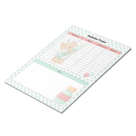 Sugar Beer Theme Medicatie Tracker Notitieblok (Schuin)