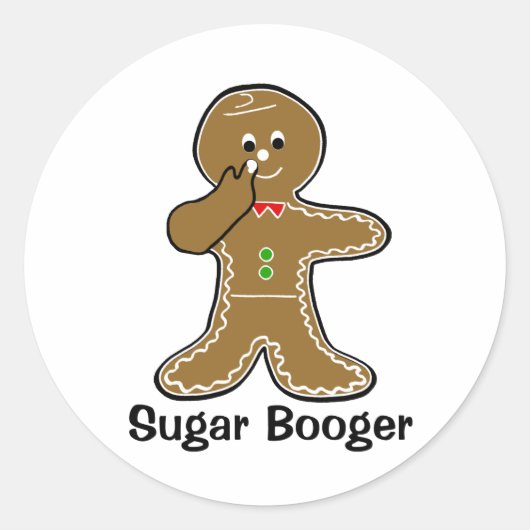 Sugar Booger Ronde Sticker (Voorkant)