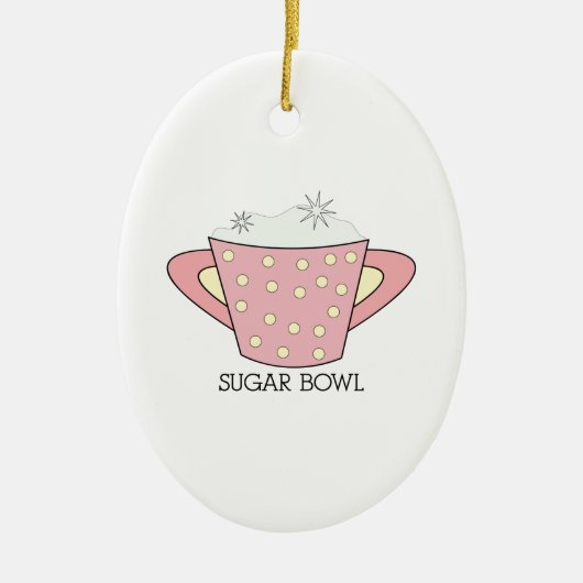 SUGAR BOWL KERAMISCH ORNAMENT (Voorkant)