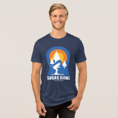 Sugar Bowl Ski Sunset Retro T-shirt (Voorkant volledig)