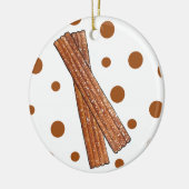 Sugar Churro Fried Dough Pastry Spain Food Keramisch Ornament (Links)