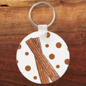Sugar Churro Fried Dough Pastry Spain Food Sleutelhanger (Voorkant)