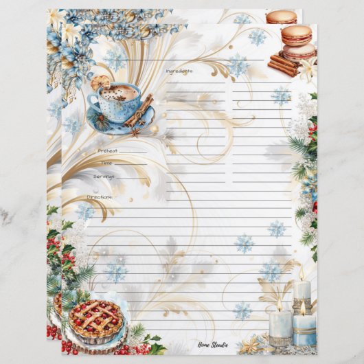 Sugar Coat It Volledige Pagina Recept Kaart (Voorkant / Achterkant)