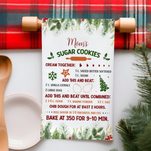 Sugar Cookie Christmas Recept Keuken Handdoek