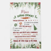 Sugar Cookie Christmas Recept Keuken Handdoek (Verticaal)
