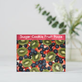 Sugar Cookie Fruit Pizza Recipe Briefkaart (Staand voorkant)