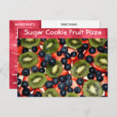 Sugar Cookie Fruit Pizza Recipe Briefkaart (Voorkant / Achterkant)