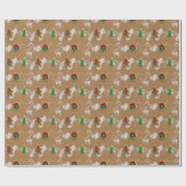 Sugar Cookie Gingerbread Man Wrapping Paper Cadeaupapier (Vlak)