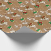 Sugar Cookie Gingerbread Man Wrapping Paper Cadeaupapier (Hoek)