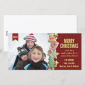 Sugar Cookie Kerstmis Rood Aangepaste fotokaart Feestdagenkaart (Voorkant / Achterkant)