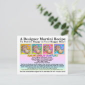 Sugar Cookie Martini Recept Kaart Briefkaart (Staand voorkant)
