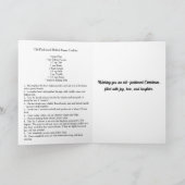 Sugar Cookie Snowman Christmas Card with Recipe Feestdagen Kaart (Binnen)