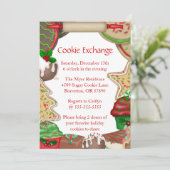 Sugar Cookies & Fudge Cookie Exchange Invite Kaart (Staand voorkant)